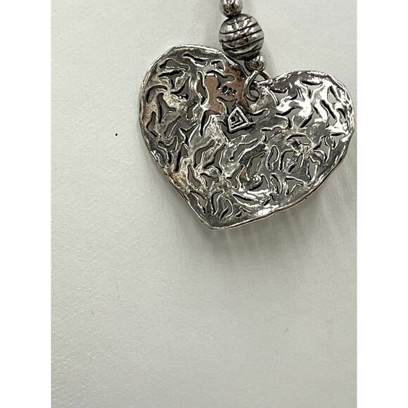 Silpada N1585 Sterling Silver 925 Filigree Heart Pendant Rope Chain Necklace - Picture 6 of 8